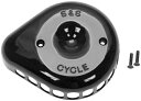 S&S 交換用ミニ ティアドロップ エア クリーナー カバー グロス ブラック S&S Replacement Mini Teardrop Air Cleaner Cover Gloss Black