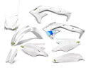 Cycra Powerflow プラスチックキット ホワイトは Kawasaki KX250F 4 ストローク/KX250 4 ストロークに適合 Cycra Powerflow Plastics Kit White fits Kawasaki KX250F 4-Stroke/KX250 4-Stroke