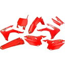 Cycra Powerflow プラスチックキット レッド 1CYC-9311-33 ホンダ CRF250R 4 ストローク/CRF450R用 Cycra Powerflow Plastics Kit Red 1CYC-9311-33 for Honda CRF250R 4-Stroke/CRF450R