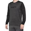 100% ライドキャンプ ジャージ - 長袖 - ブラック/チャコール - Lサイズ 40028-00002 100% RIDECAMP JERSEY - LONG-SLEEVE - BLACK/CHARCOAL - LARGE 40028-00002