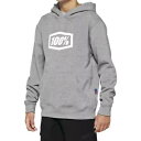 100% ユース アイコン フーディ - ヘザー グレー - ユース XL 20030-00007 100% Youth Icon Hoody - Heather Grey - Youth XL 20030-00007