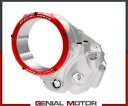 3D-Evo オイルバス クラッチ カバー DUCABIKE シルバー-レッド Ducati MTS 1200 DVT 2015 - 2018- 3D-Evo oil bath clutch cover DUCABIKE SILVER-RED Ducati MTS 1200 DVT 2015 - 2018-