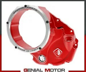 レッドシルバー 3D Evo Ducabike Transp オイルバスクラッチカバー Ducati MTS 950 2018 2022- Red Sil..