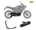 フルエキゾースト アロー カーボン エンドキャップ アルミ ブラック ヤマハ XSR 700 2021 - 2023 Full Exhaust Arrow Ca...