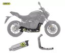 フルエキゾースト アローサンダー カーボンエンドキャップ タイタン ヤマハ MT 07 2021 - 2023 Full Exhaust Arrow Thund...