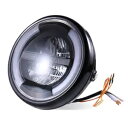 オートバイ 7 インチ ダイナミック DRL ハイロービーム ヘッドライト 流れるターンシグナルライト付き Motorcycle 7