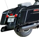 S&S Mk45 4.5 インチ スリップオン マフラー ブラック ブラック カトラス エンド キャップ付き 550-1016 S&S Mk45 4.5