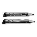 S&S Mk45 4.5 インチ スリップオン マフラー クローム ブラック カトラス エンド キャップ付き 550-1017 S&S Mk45 4.5