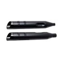 S&S Mk45 4.5 インチ スリップオン マフラー ブラック ブラック カトラス エンド キャップ付き 550-1010 S&S Mk45 4.5