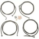 LAチョッパーズ ミニエイプハンドルバー用ステンレススタンダードケーブルキット (LA-8054KT-08) LA Choppers Stainless Sta...
