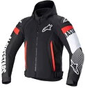 Alpinestars Zaca Air メンズ テキスタイル オートバイ ジャケット ブラック/ホワイト/レッド Alpinestars Zaca Air M...