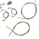 LAチョッパーズ ミニエイプハンドルバー用ステンレススタンダードケーブルキット (LA-8051KT-08) LA Choppers Stainless Sta...