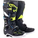 Alpinestars Tech 7 '14 メンズ MX オフロード ブーツ ブラック/ブルー/イエロー Alpinestars Tech 7 '14 Men...