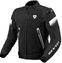 Rev'It Control Air H2O メンズ テキスタイル オートバイ ジャケット ブラック/ホワイト Rev'It Control Air H2O M...