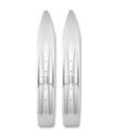 Slydog パウダーハウンド ホワイト 幅 8 インチ プラスチック スノーモービル スキー (PH8SOLWHTLOPBLK) Slydog Powder Hound White 8" Wide Plastic Snowmobile Skis (PH8SOLWHTLOPBLK)