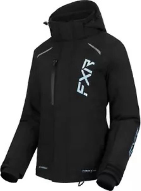 FXR パルス レディース スノー ジャケット ブラック/マウイ ブルー FXR Pulse Womens Snow Jacket Blac..