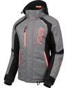 FXR パルス レディース スノー ジャケット ミッド グレー/ブラック/メロン FXR Pulse Womens Snow Jacket Mid Gray/B...