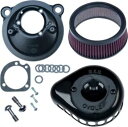 S&S XL グロス ブラック ミニ ティアドロップ ステルス エア クリーナー キット (170-0440C) S&S XL Gloss Black Mini Teardrop Stealth Air Cleaner Kit (170-0440C)(2)