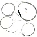 LAチョッパーズ ミニエイプハンドルバー用ステンレススタンダードケーブルキット (LA-8310KT-08) LA Choppers Stainless Sta...