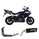 フルエキゾースト アロー アプリ アル ブラック カワサキ ヴェルシス 1000 2019 - 2020用 Full Exhaust Arrow App Alu...