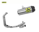 フルエキゾースト Kat Arrow Works カーボンキャップ タイタン ヤマハ Mt 07 2021 - 2023 Full Exhaust Kat Ar...