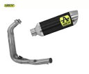 フルエキゾースト アロー サンダー スチール エンド キャップ アルミ ブラック ヤマハ Mt 07 2021 - 2023 Full Exhaust Arro...