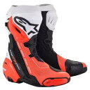 アルパインスターズ スーパーテック R ベント メンズ オートバイ ブーツ ブラック/ホワイト/レッド Alpinestars Supertech R Vent...