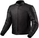 Rev'It Morgan メンズ レザー オートバイ ジャケット ブラック Rev'It Morgan Mens Leather Motorcycle Jac...