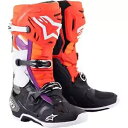 アルパインスターズ テック 10 メンズ MX オフロード ブーツ レッド/オレンジ/ホワイト Alpinestars Tech 10 Mens MX Offr...