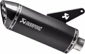 ݥӥå ֥å  å奫å åץ ޥե顼 (S-D8SO2-HRBL) Akrapovic Black Titanium Slash-Cut Slip-On Muffler (S-D8SO2-HRBL)