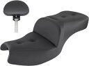 Saddlemen RoadSofa ピロートップ ブラック シート 運転席背もたれ付き (I20-06-181BR) Saddlemen RoadSofa Pillow-Top Black Seat w/Driver Backrest (I20-06-181BR)