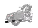 Bassani 4 インチ DNT ストレートカン クローム スリップオン マフラー ブラック エンド キャップ付き (1F72DNT5) Bassani 4