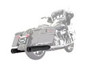 Bassani 4 インチ DNT ストレートカン ブラック スリップオン マフラー ブラック エンド キャップ付き (1F7DNT5B) Bassani 4