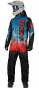 FXR ヘリウム断熱メンズ スノー モノスーツ ブルー/レッド ヘイズ FXR Helium Insulated Mens Snow Monosuit Blue...