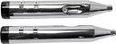 S&S デュアル クローム MK45 スリップオン マフラー ブラック スラスター エンド キャップ付き (550-0619) S&S Dual Chrome ...