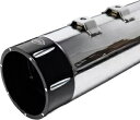 S&S デュアル クローム MK45 スリップオン マフラー ブラック トレーサー エンド キャップ付き (550-0623) S&S Dual Chrome ...