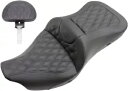 Saddlemen ヒーテッド ロードソファ 格子 ブラック シート 運転席背もたれ付き (808-07B-182TBRH) Saddlemen Heated Roadsofa Lattice Black Seat w/Driver Backrest (808-07B-182TBRH)