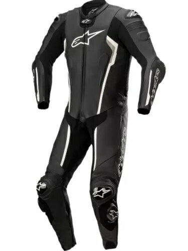Alpinestars Missile V2 メンズ オートバイ 1ピース レザー スーツ ブラック/ホワイト Alpinestars Missile V2 M...