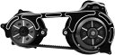 ベルト ドライブ ブラック、2 ピース モーター プレート付き 2 インチ オープン ベルト ドライブ キット (TC2PS-2-B) Belt Drives Black w/ 2 Piece Motor Plate 2