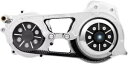ベルト ドライブ クローム 2 インチ オープン ベルト ドライブ キット (1 ピース モーター プレート付き) (EVO-16BH-2C) Belt Dri...