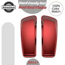 ハード キャンディ ホットロッド レッド フレーク ノーマル ストレッチ サドルバッグ蓋 ハーレー 2014+ に適合 Hard Candy Hot Rod R...