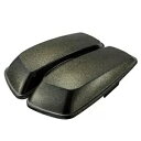 ハーレー 14+ 用ハード キャンディ ブラック ゴールド フレーク スタンダード ストレッチ サドルバッグ蓋 Hard Candy Black Gold Fl...