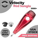 Velocity レッド Sunglo ロープロファイル タンク ダッシュ コンソール 燃料ガス キャップ ハーレー 2008+ に適合 Velocity Red Sunglo Low-Profile Tank Dash Console Fuel Gas Cap fits Harley 2008+
