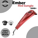 Ember Red Sunglo ロープロファイル タンク ダッシュ コンソール 燃料ガス キャップ ハーレー 2008+ に適合 Ember Red Sunglo Low-Profile Tank Dash Console Fuel Gas Cap Fits Harley 2008+