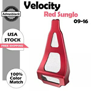 Velocity レッド Sunglo チン スポイラー 09-16 空冷ハーレーダビッドソン ツーリング用 Velocity Red Sunglo Chin Spoiler For 09-16 Air-Cooled Harley Davidson Touring