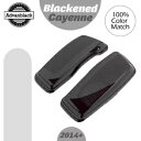 黒くなったカイエンデュアル 6x9 サドルバッグスピーカー蓋オーディオカバーハーレー 14+ Blackened Cayenne Dual 6x9 Saddle...