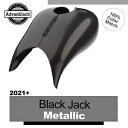 Advanblack ストレッチタンクカバー 21+ ハーレー ブラック ジャック メタリック ツーリング用 Advanblack Stretched Tank Cover For 21+ Harley Black Jack Metallic Touring