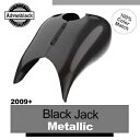 Advanblack ストレッチタンクカバー 09+ ハーレー ブラック ジャック メタリック ツーリング用 Advanblack Stretched Tank Cover For 09+ Harley Black Jack Metallic Touring