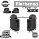 ブラック カイエン ロワー フェアリング キット 6.5 インチ スピーカー ポッド ハーレー ツーリング 14+ に適合 Blackened Cayenne ...