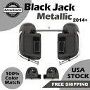 ブラック ジャック メタリック 下部ベント フェアリング 6.5 インチ スピーカー ポッド 2014+ ハーレー用 Black Jack Metallic Lower Vented Fairing 6.5'' Speaker Pod For 2014+ Harley